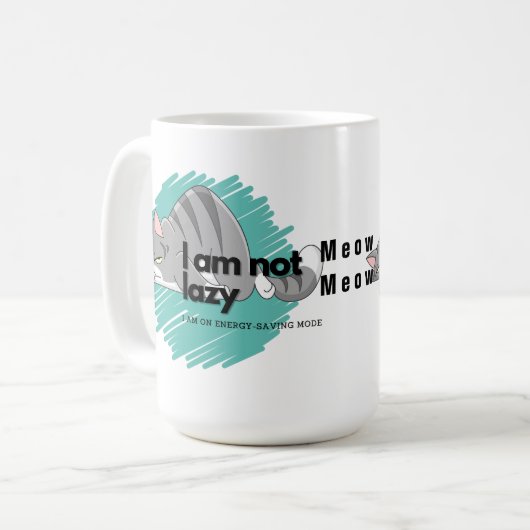 Lazy Cat Kaffeetasse (Vorderseite Links)