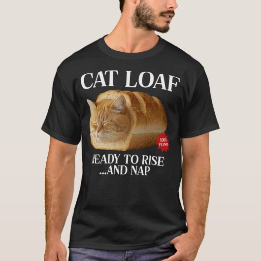 Lazy Cat Loaf Kitten Bread Funny Loafing Cat T-Shirt (Vorderseite)