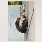 Lazy Cat Lounges on Porch Puzzle (Vertikal)