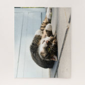 Lazy Cat Lounges on Porch Puzzle (Vertikal)