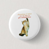 Lazy Cat Lover Funny Niedlich Cat Button (Vorderseite)
