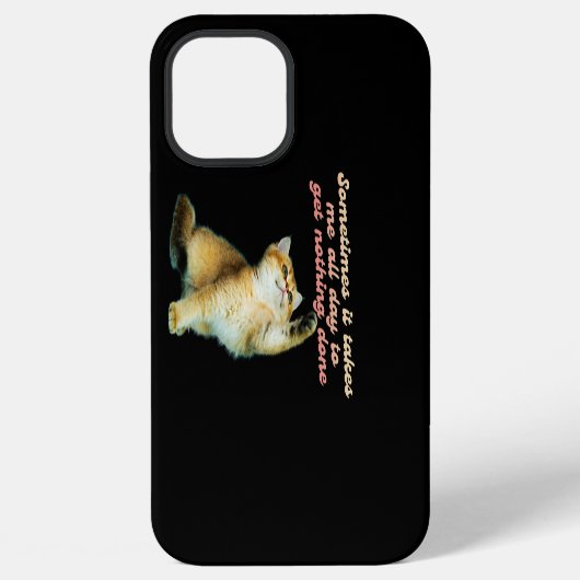 Lazy Cat Lover Funny Niedlich Cat iPhone Hülle (Rückseite)