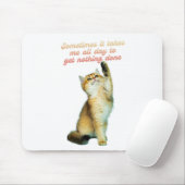 Lazy Cat Lover Funny Niedlich Cat Mousepad (Mit Mouse)