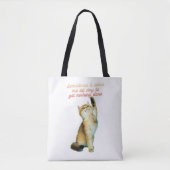 Lazy Cat Lover Funny Niedlich Cat Tasche (Vorderseite)