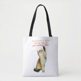 Lazy Cat Lover Funny Niedlich Cat Tasche