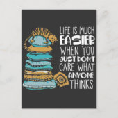 Lazy Cat Niedlich Kitten Life ist viel einfacher Postkarte (Vorderseite)