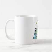 Lazy Cat on Books – Cute Cozy Illustration Kaffeetasse (Links)