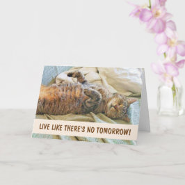 Lazy Cat Philosophie Geburtstag Karte