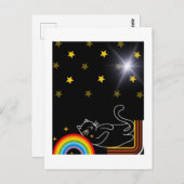 Lazy Cat Postkarte (Vorne/Hinten)