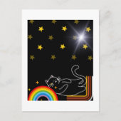 Lazy Cat Postkarte (Vorderseite)