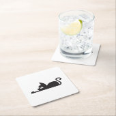 Lazy Cat Rechteckiger Pappuntersetzer (Vor Ort)