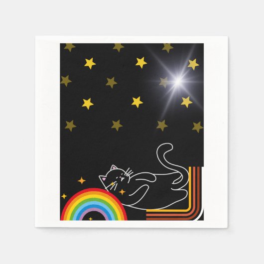 Lazy Cat Serviette (Vorderseite)