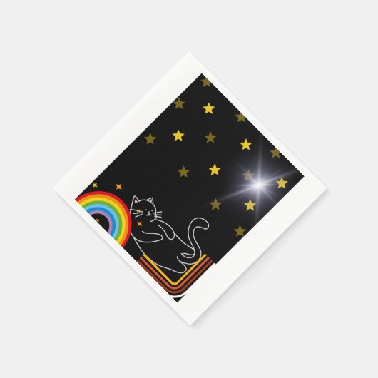 Lazy Cat Serviette (Ecke)