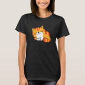 Lazy Cat Tardy besser spät als nie Katze T-Shirt (Vorderseite)