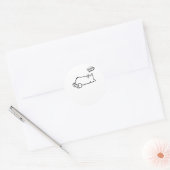 Lazy Cat - Was? -Katzen Runder Aufkleber (Umschlag)