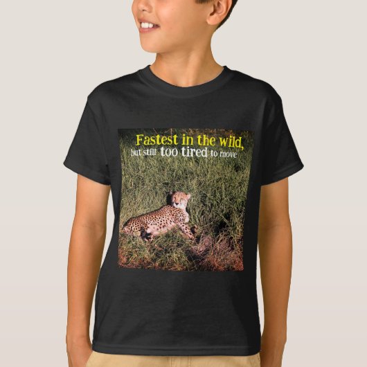 Lazy cheetah Foto T-Shirt (Vorderseite)