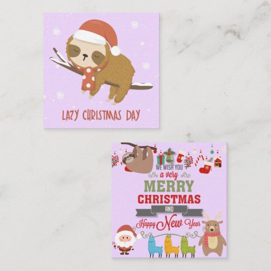 Lazy Christmas Day Mitteilungskarte (Vorne/Hinten)