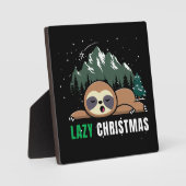 Lazy Christmas Sloth Funny Fotoplatte (Vorderseite)
