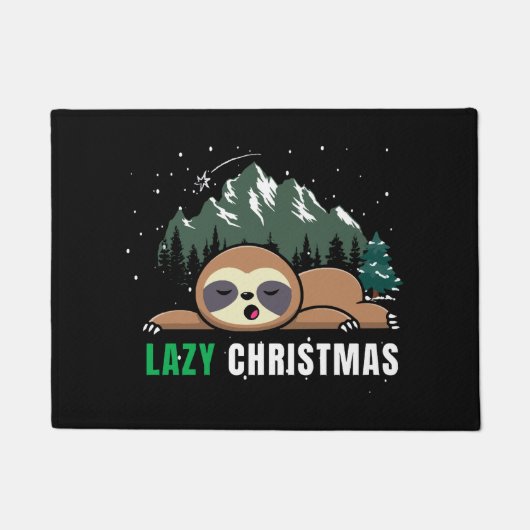 Lazy Christmas Sloth Funny Fußmatte (Vorderseite)