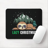 Lazy Christmas Sloth Funny Mousepad (Mit Mouse)