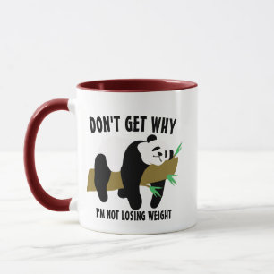 Lazy Couch Potato Funny Panda Weight Loss Meme Tasse