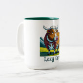 Lazy Cow Zweifarbige Tasse (Vorderseite Links)