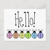 Lazy Daisy Ladybug Postcard Postkarte (Vorderseite)