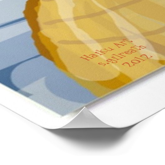 Lazy Day Haiku Art Palm Trester Poster (Ecke)