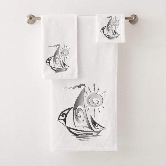 Lazy Day Sailing Badhandtuch Set (Insitu)