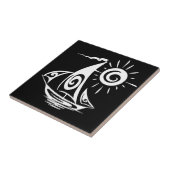 Lazy Day Sailing White Fliese (Seite)