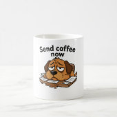 Lazy Dog Meme Cartoon  Kaffeetasse (Mittel)