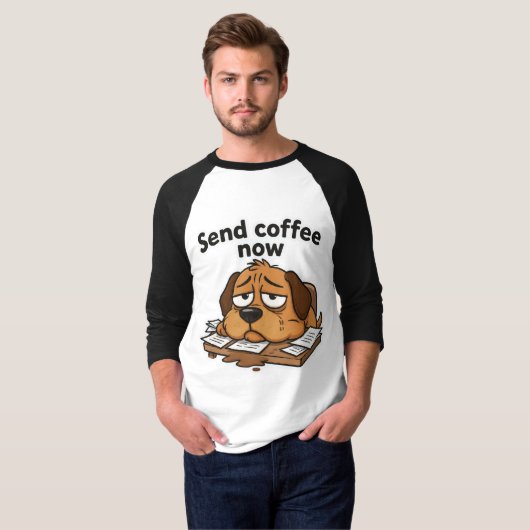 Lazy Dog Meme Cartoon T-Shirt (Vorne ganz)