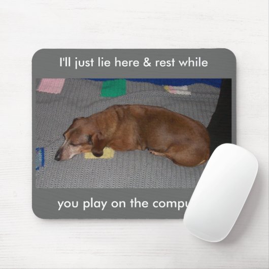 Lazy Dog Mousepad (Mit Mouse)