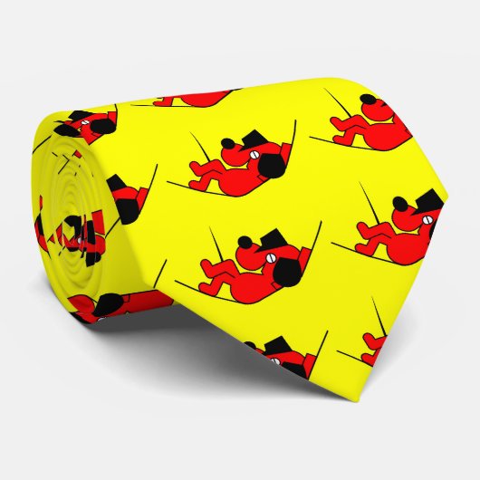 Lazy Dog - rot Krawatte (Gerollt)