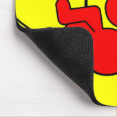 Lazy Dog - rot Mousepad (Ecke)