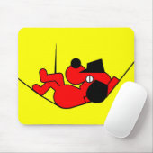 Lazy Dog - rot Mousepad (Mit Mouse)