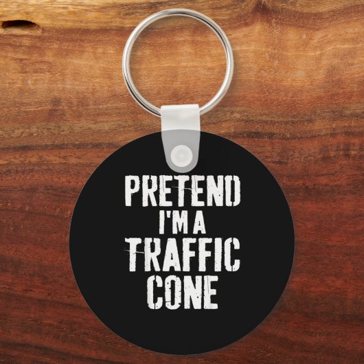 Lazy Easy Halloween Costume Pretend I'm A Traffic Schlüsselanhänger (Vorderseite)