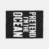 Lazy Easy Halloween Costume Pretend I'm The Ocean Fleecedecke (Vorderseite (Horizontal))