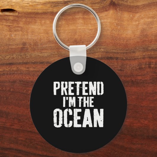 Lazy Easy Halloween Costume Pretend I'm The Ocean Schlüsselanhänger (Vorderseite)