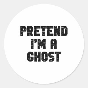Lazy Easy, so zu tun, als wäre ich ein Geist Party Runder Aufkleber
