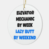 Lazy Elevator Mechanic Joke Keramik Ornament (Links)
