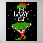 Lazy Elf Christmas Family Girls Elf Squad Xm Poster (Vorne)