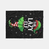 Lazy Elf Christmas Girls Women Elf Squad Xmas Fami Fleecedecke (Vorderseite (Horizontal))