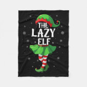 Lazy Elf Christmas Girls Women Elf Squad Xmas Fami Fleecedecke (Vorderseite)