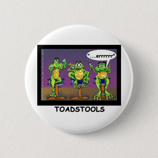 Lazy Frogs alias Toadstools Funny Gifts & T-Shirts Button (Vorderseite)