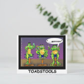 Lazy Frogs alias Toadstools Funny Gifts & T-Shirts Postkarte (Stehend Vorderseite)