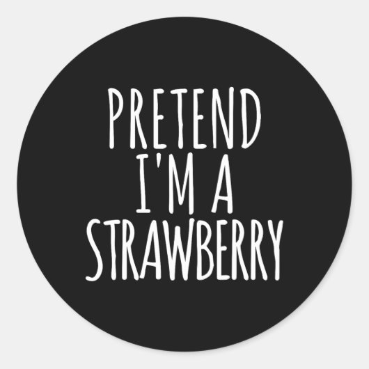 Lazy Fun Easy Halloween Kostüm, so tun, als wäre i Runder Aufkleber (Vorderseite)