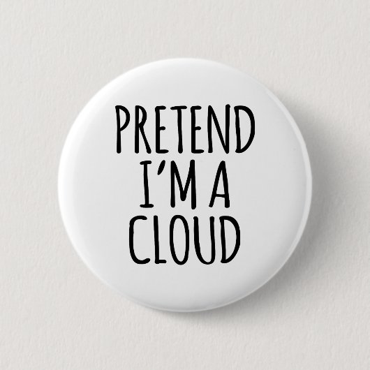 Lazy Funny Halloween Kostüm - Cloud Gift Sky Hoch Button (Vorderseite)