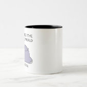 Lazy Funny Hippo werde ich die ganze Welt erobern Zweifarbige Tasse (Mittel)
