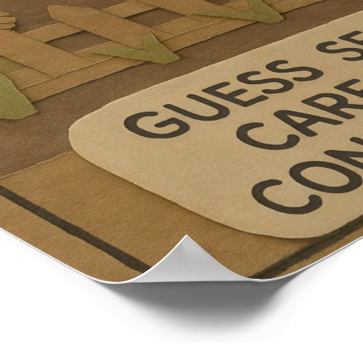 Lazy Goat Wellness-Center Day Funny Comic Poster (Ecke)